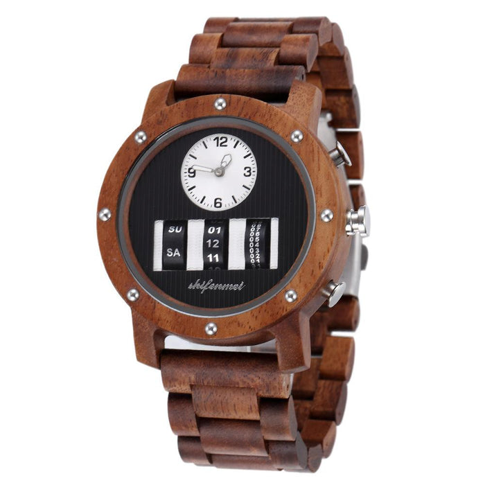 Multifunctional Men's Wooden Watch Outdoor Sports Watch
