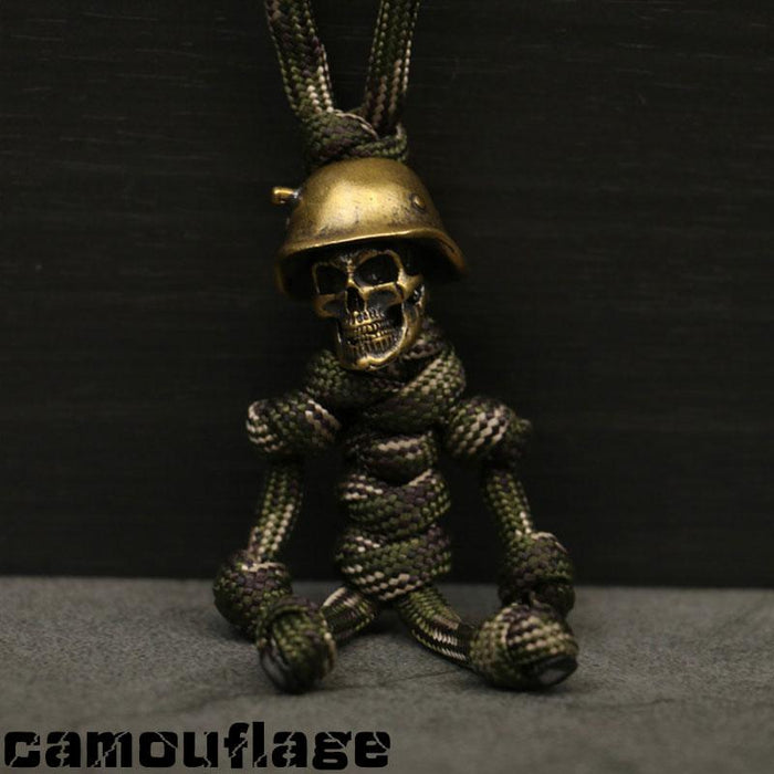 Skull Skeleton Funny Brass Keychain