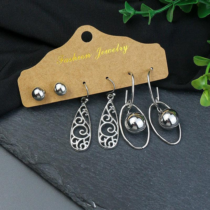 3 pairs/set Earrings Bohemian Style Jewelry X0X36217