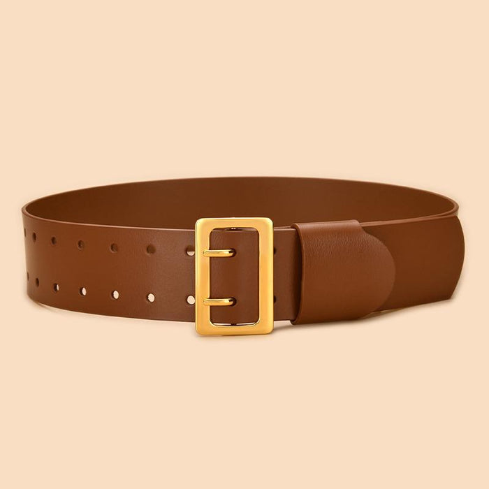 Women's Versatile Belt Wide Version with Skirt, Coat, Waist, Fashionable Real Belt