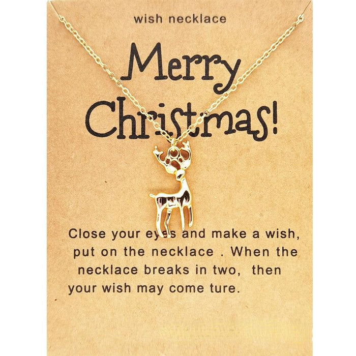 Vintage Charm Christmas Pendant Necklace