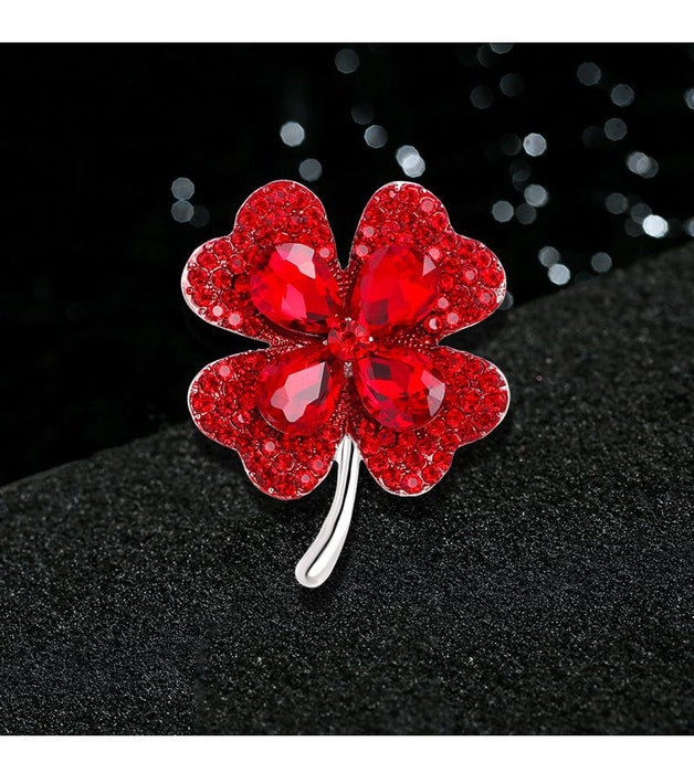 New Fashion Women's Brooch Four Leaf Grass Pin