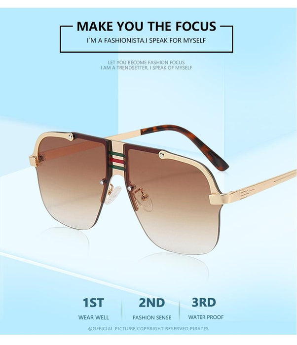 Square large frame sunglasses