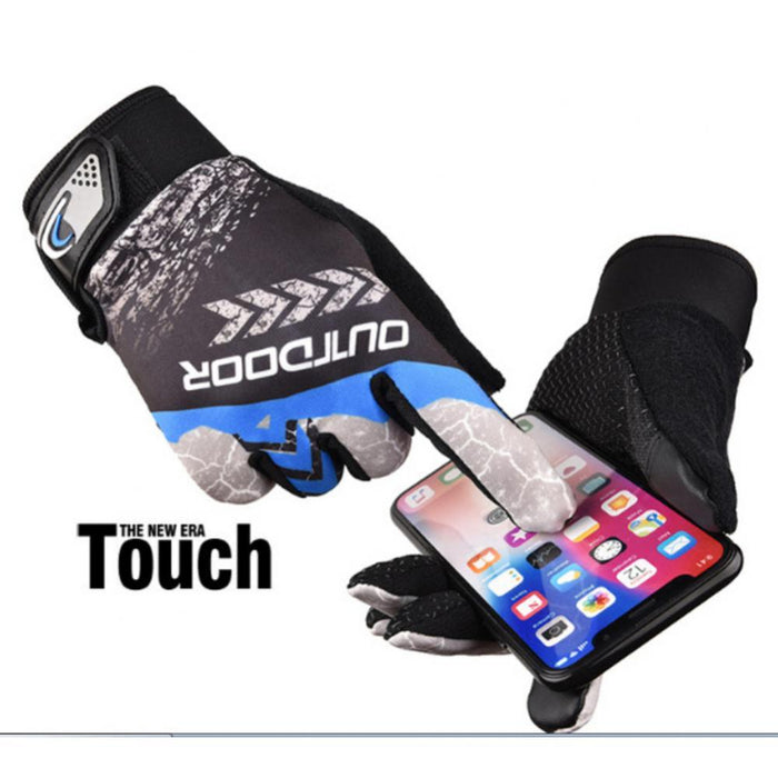 Full Finger Bike Gloves Breathable Anti-shock Non-slip Fishing