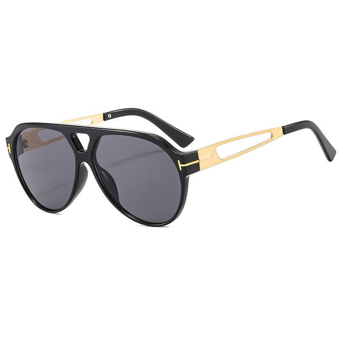 Light luxury double beam large frame toad Sunglasses