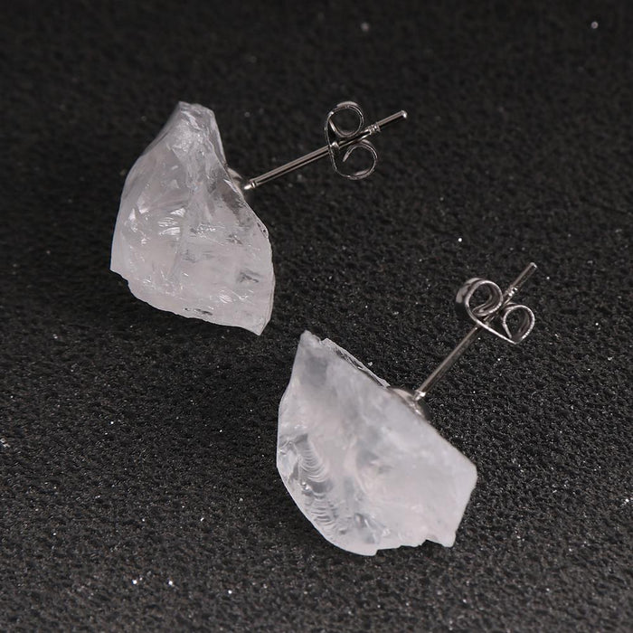 14 Style Irregular Natural Stone Stud Earrings