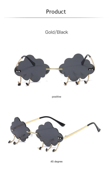 Personality Frameless Cloud Raindrop Sunglasses