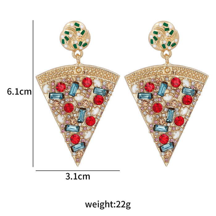 New Female Jewelry Irregular Watermelon Earrings Accessories Inlaid Rhinestone