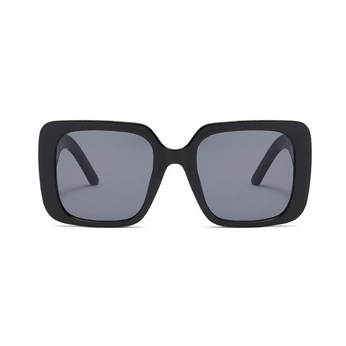 Multicolor Large Square Plain Retro Sunglasses