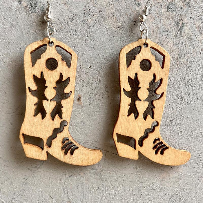 Creative Personality Exaggerated Wooden Women's Earrings