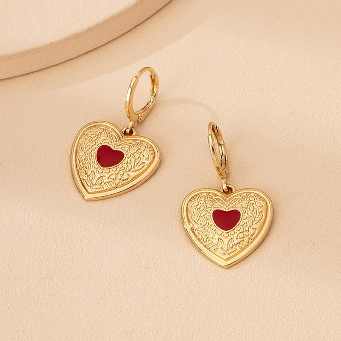 New Love Water Drop Ladies Shiny Personality Earrings