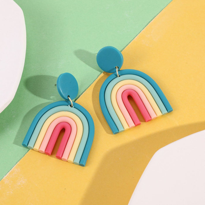 New U-shaped Cute Fashion Soft Ceramic Earrings