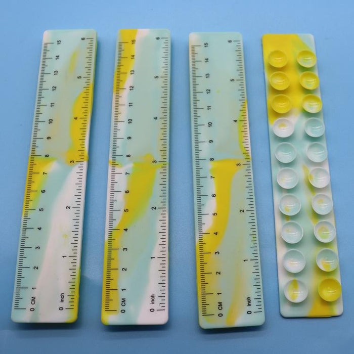 Silicone Decompression Suction Cup Toy with Ruler