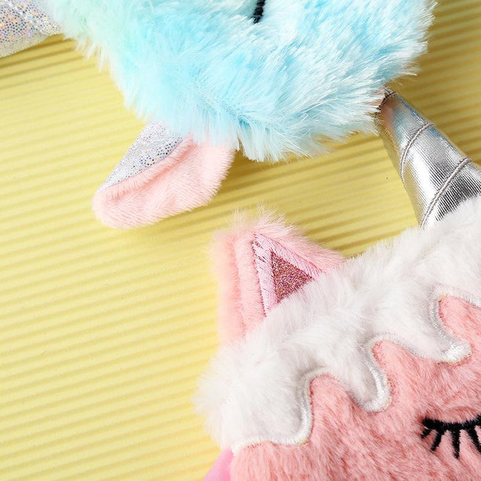 Cartoon Pink Gradient Colorful Unicorn Blindfold Eye Mask