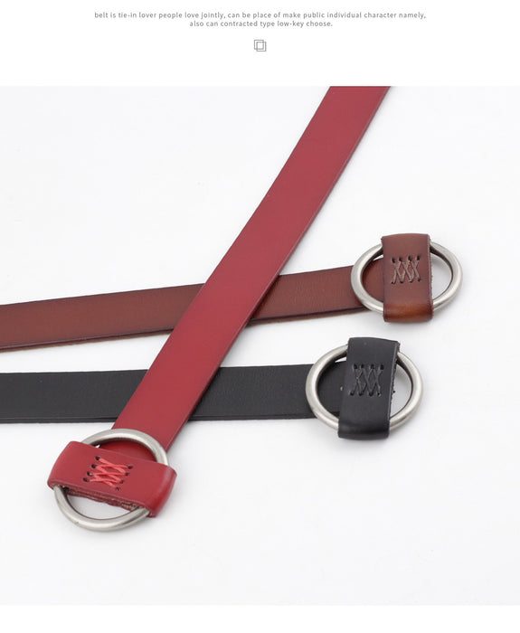 Genuine Leather Fashion Punch Free Women Belt