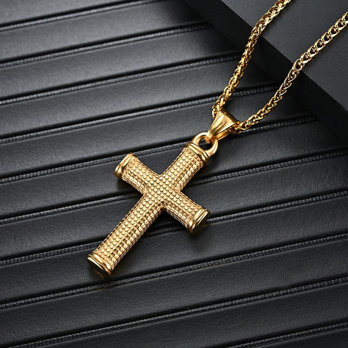 Stainless Steel Casting Religious Cross Pendant Necklace