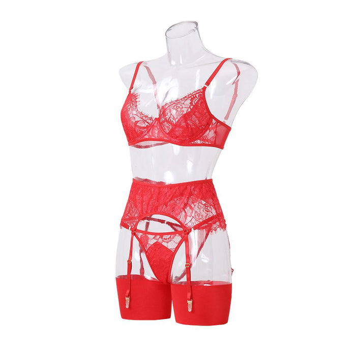 Fashion Sexy Lingerie Eyelashes Lace Underwear Set