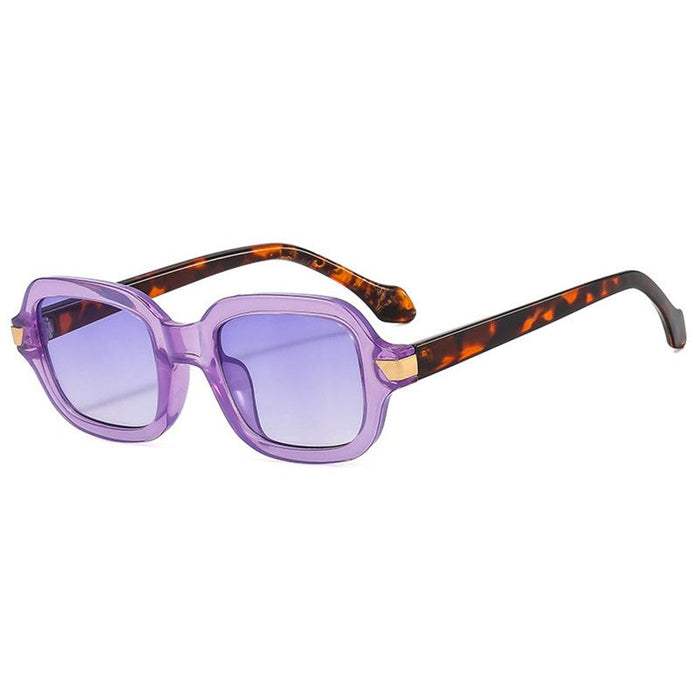 Square small frame color Sunglasses