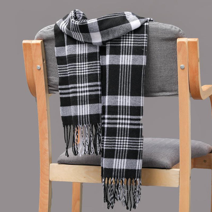 Classic Lattice Soft Scarf Cashmere Plaid Scarves