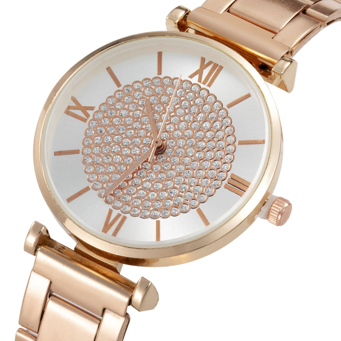 New Stainless Steel Women Wristwatch Quartz Fashion Casual Clock LLZ20023