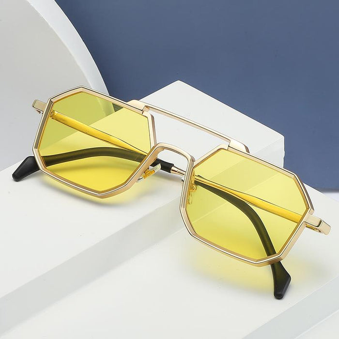 Steampunk Sunglasses Polygon Frame Sunglasses