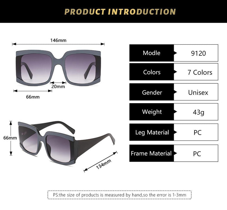 Large frame sunglasses retro square Sunglasses