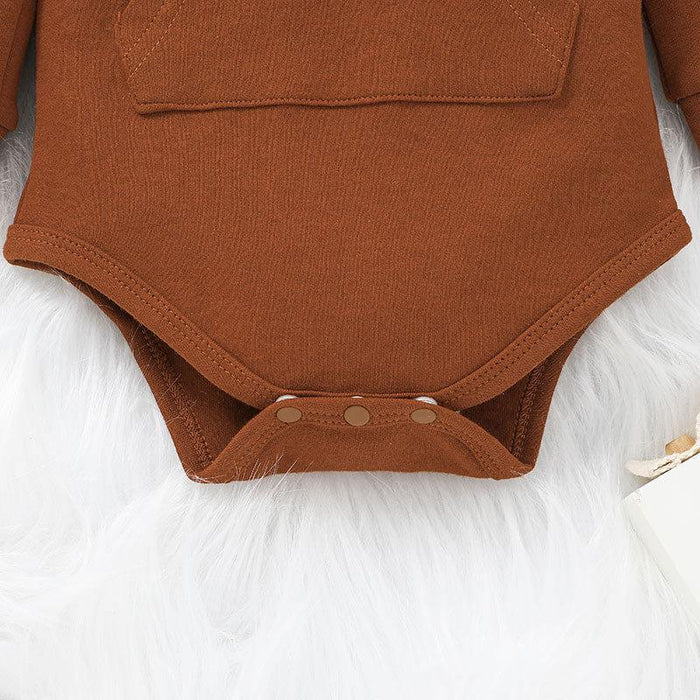 Kids Solid Color Bear Romper