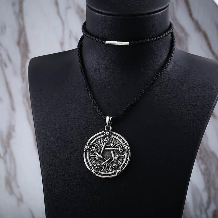 Viking Skeleton Pentagram Titanium Steel Jewelry (Only Pendant, No Necklaces)