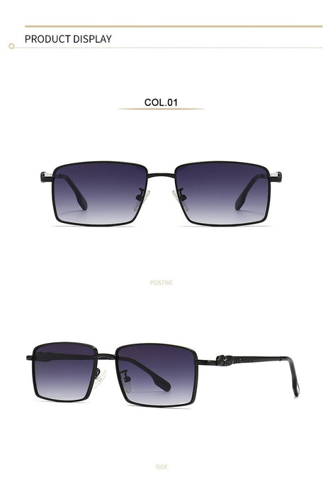 Small box cheetah men's and women's Metal Sunglasses