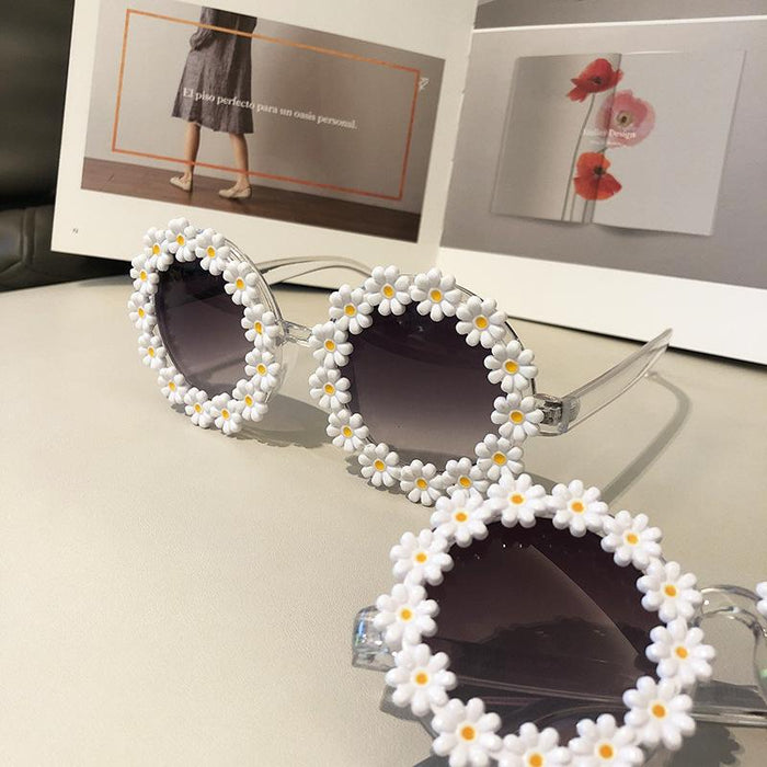 Fashion Funny Flower Daisy Sunglasses Photo Shooting