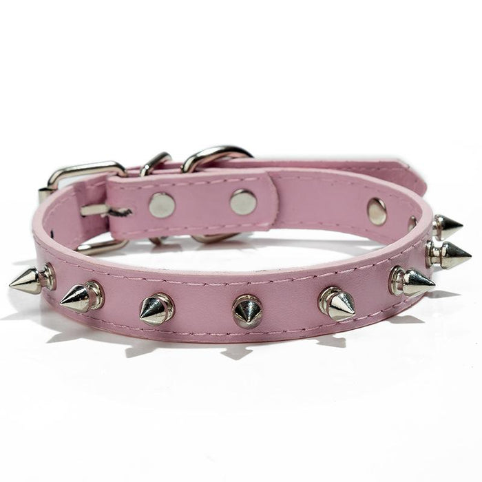 PU leather bullet rivet pet collar