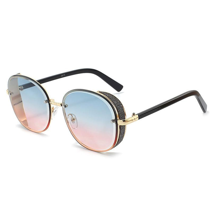 Sunglasses Women's round glasses gradient lens Retro