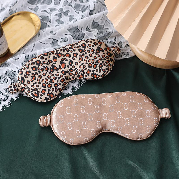 Breathable Soft Leopard Print Eye Protection Eye Mask