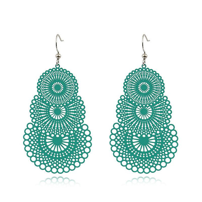 Boho Pattern Fashion Colorful Earrings