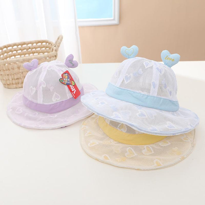 Summer Lace Cute Love Children's Mesh Hat