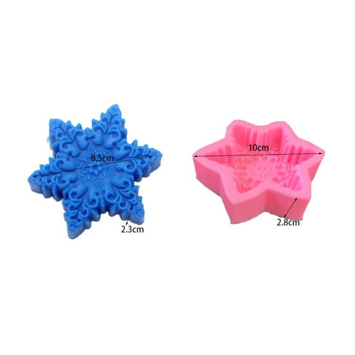 Christmas Snowflake Handmade Soap Epoxy Candle Mold