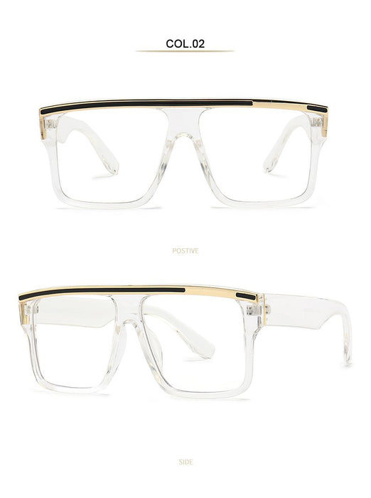 Retro square walk show large frame sunglasses