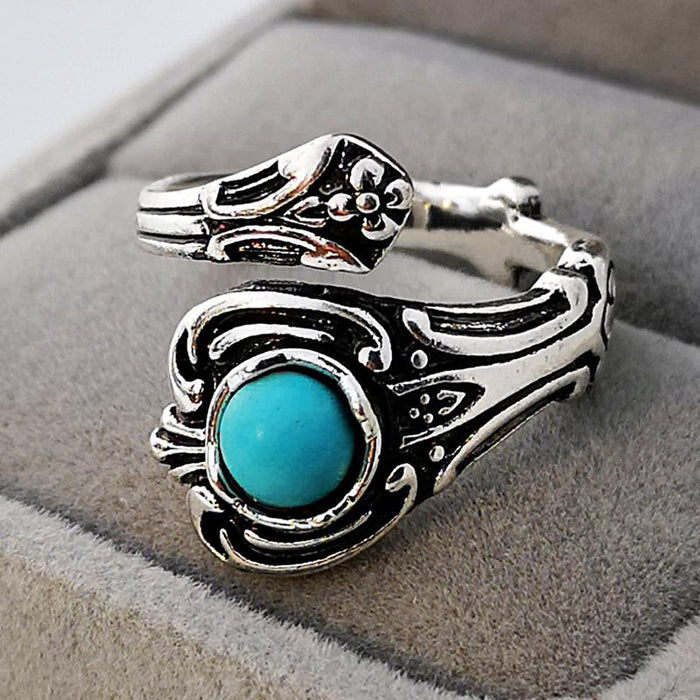 New Vintage Creative Rose Gem Couple Ring