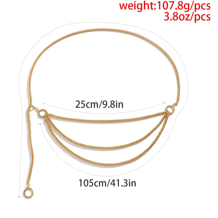 Fashion Sexy Geometric Pendant Waist Chain Body Chain