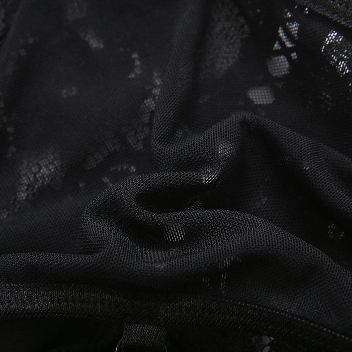 Lace Sexy Black Women Slim Fit Tank Top