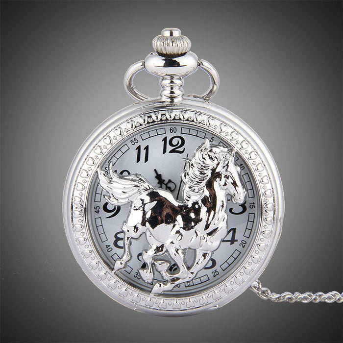 Fashion Casual Culture Horse Pocket Watch