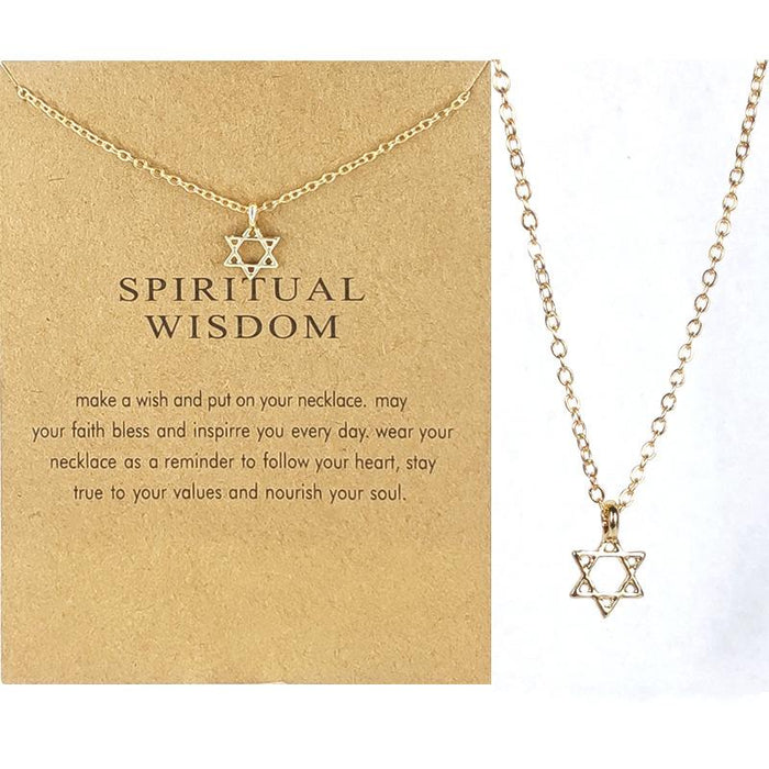 Card Love Horseshoe Five Pointed Star 8-character Skull Short Necklace