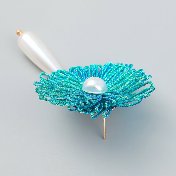 Fashion Multi-layer Hand Woven Flower Earrings
