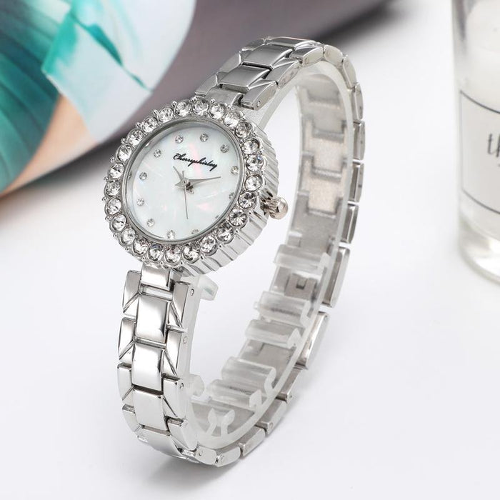 New Stainless Steel Women Wristwatch Quartz Fashion Casual Clock LLZ2222