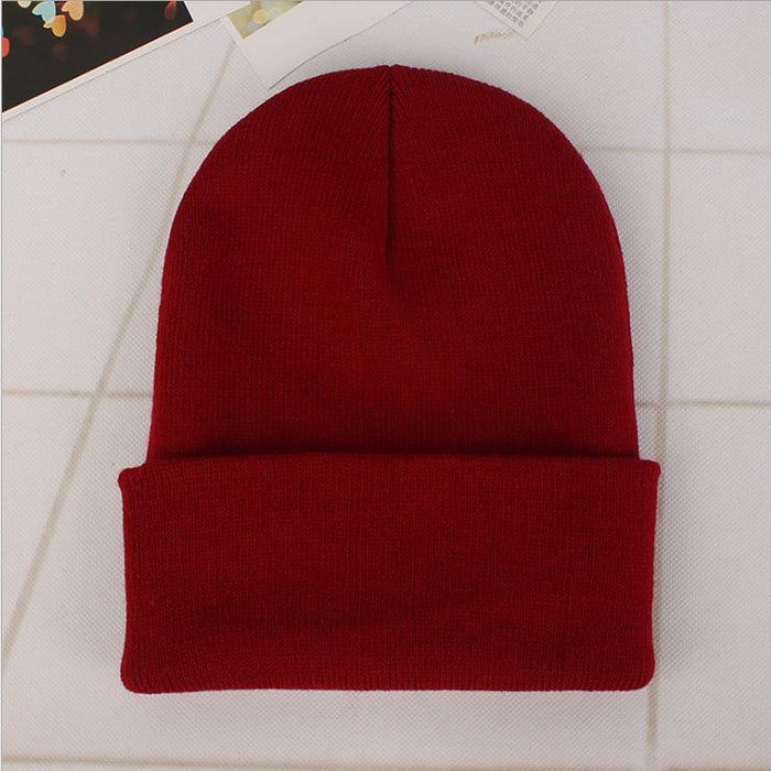 Winter Hats for Unisex Beanies Knitted Solid Cute Hat