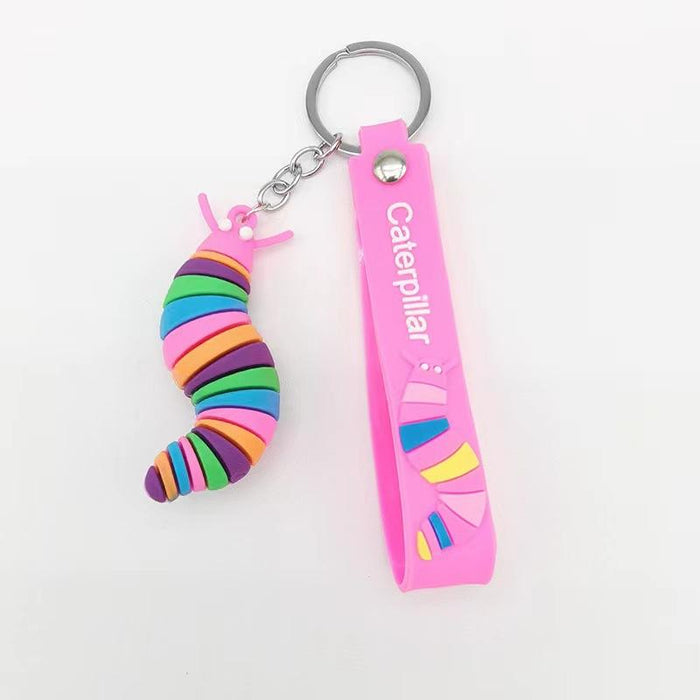 Caterpillar Cartoon Keychain