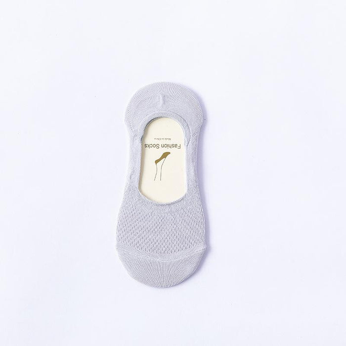 Spring and Summer Thin Cotton Colored Mesh Women's Socks