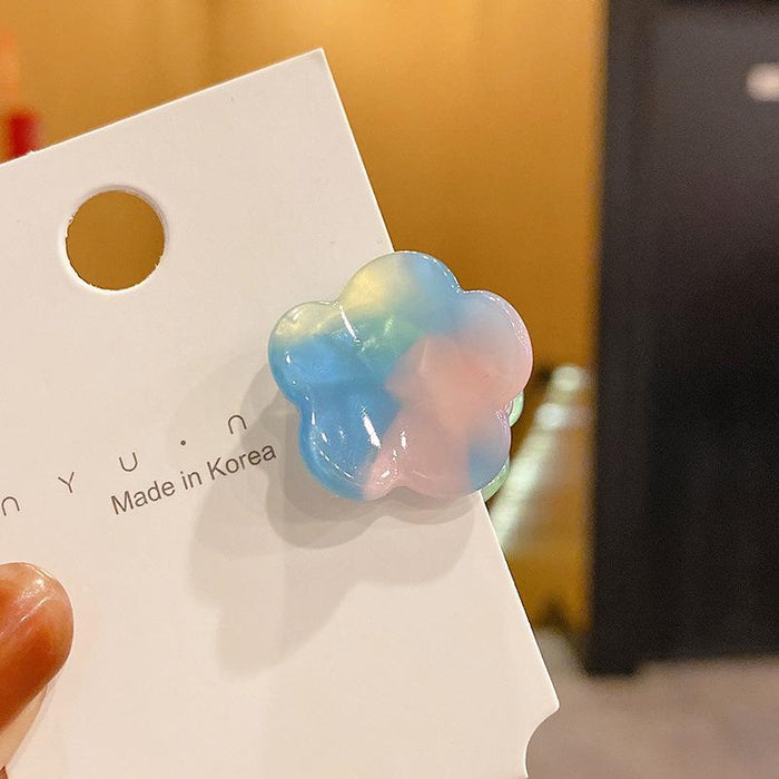 Flower clip bangs hair catch