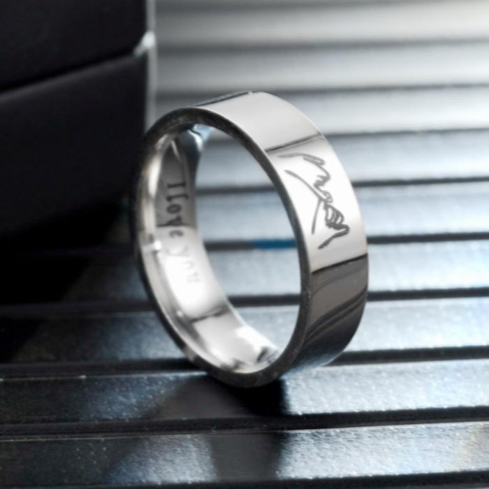 Titanium Steel Couple Ring