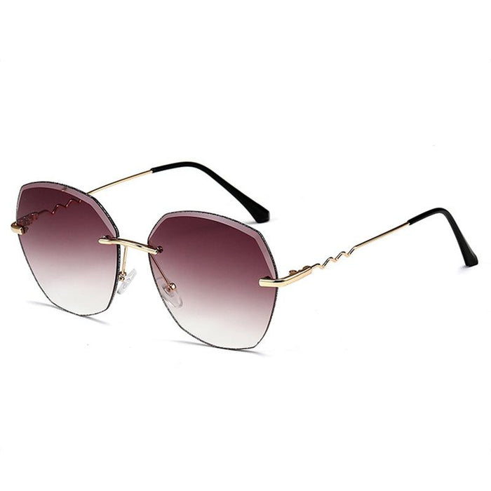 Metal sunglasses irregular Retro